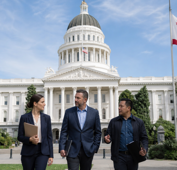 Profesionales ante el Capitolio de California analizan el impacto laboral de la inteligencia artificial